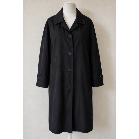 bill blass Other - Bill Blass Coat Size XL Wool Lining Menswear Black Trench Coat Zip Out